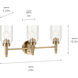 Madden 3 Light 24 inch Champagne Bronze Wall Mount Bath Wall Light, 3 Arm