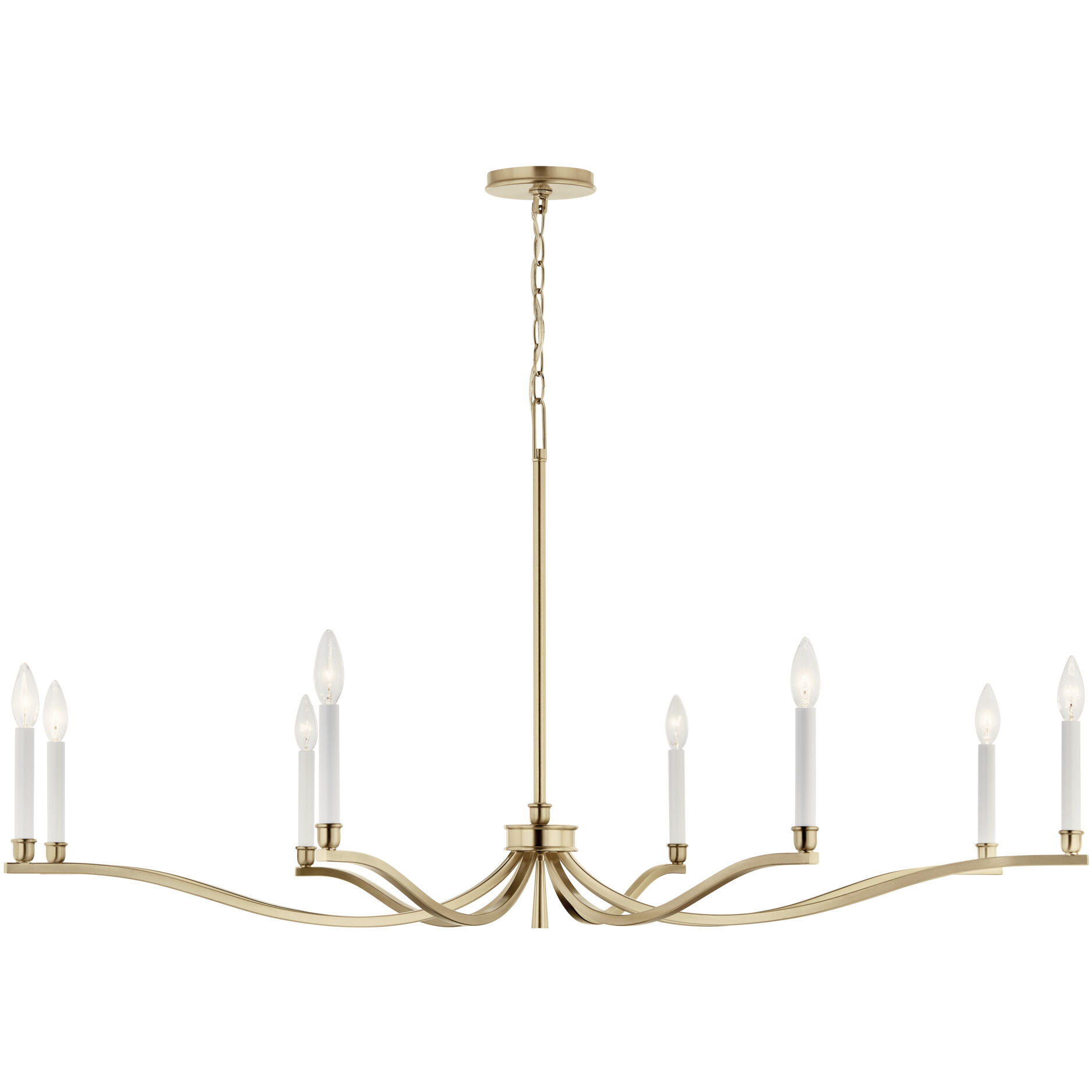 Malene 8 Light Champagne Bronze Chandelier Ceiling Light, 1 Tier Large