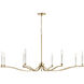 Malene 8 Light Champagne Bronze Chandelier Ceiling Light, 1 Tier Large