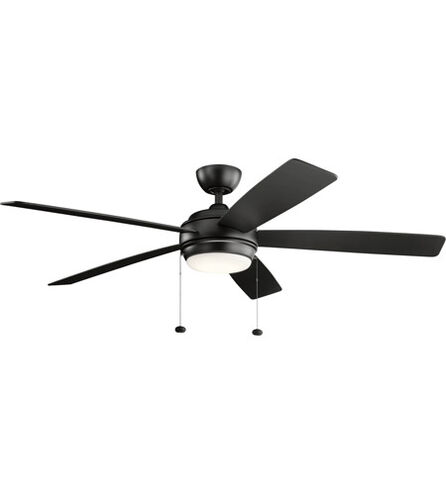 Starkk 60 inch Satin Black with Silver Blades Ceiling Fan