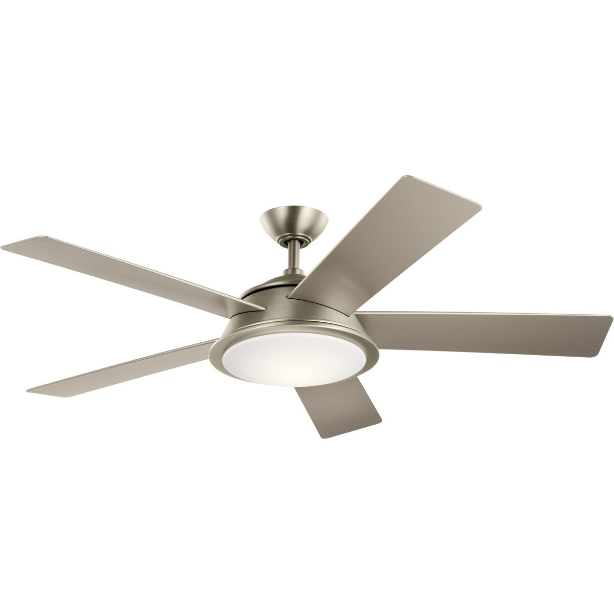 Verdi 56 inch Brushed Nickel with Silver Blades Ceiling Fan