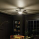 Vinea 52 inch Brushed Stainless Steel with Black Blades Ceiling Fan