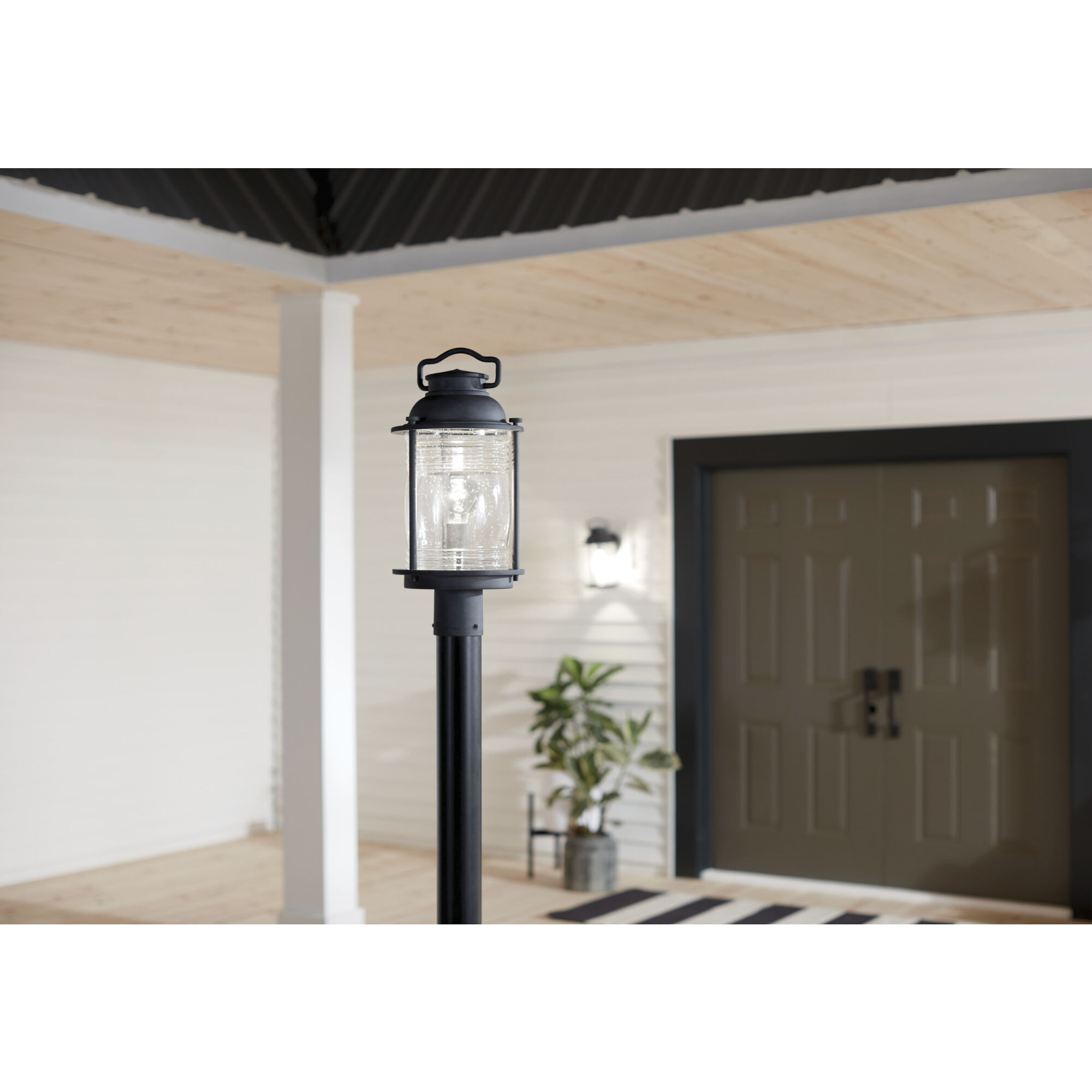 Ashland Bay 1 Light 19 inch Weathered Zinc Outdoor Post Lantern