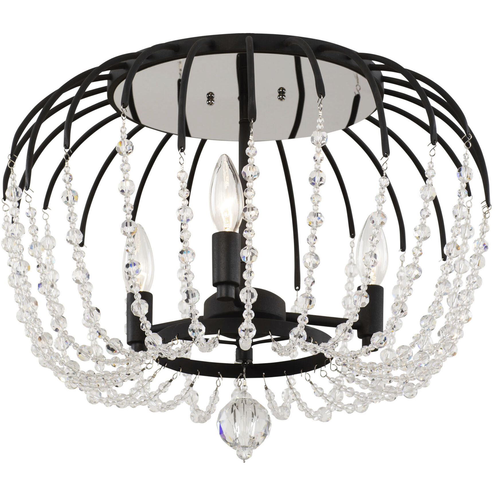 Voliere 3 Light 18.25 inch Semi-Flush Mount