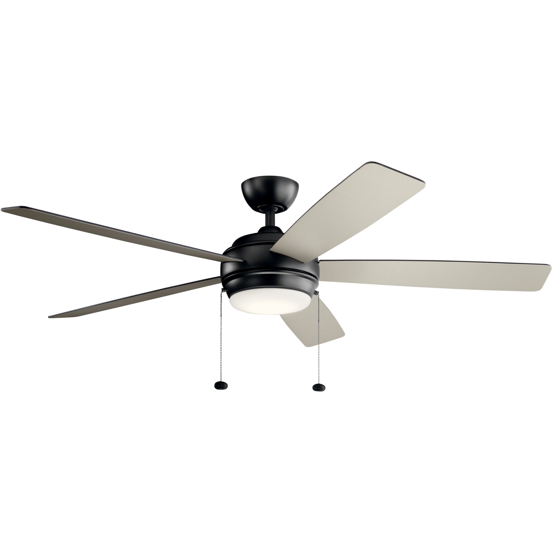 Starkk 60 inch Satin Black with Silver Blades Ceiling Fan