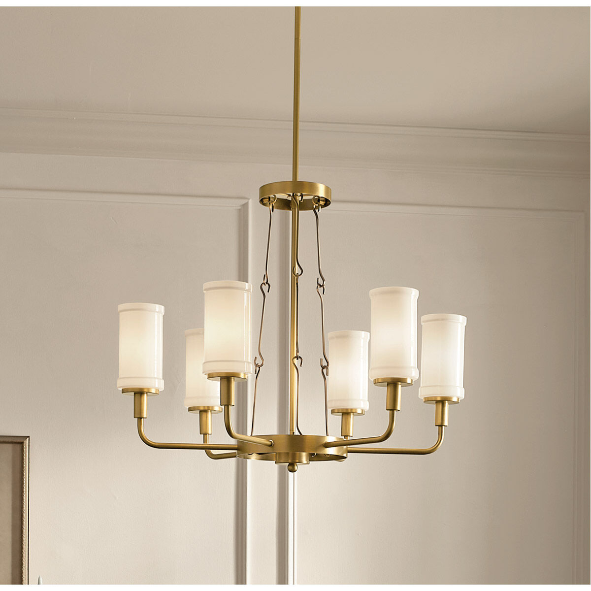 Homestead Vetivene 6 Light 29 inch Natural Brass Chandelier Ceiling Light, Vetivene