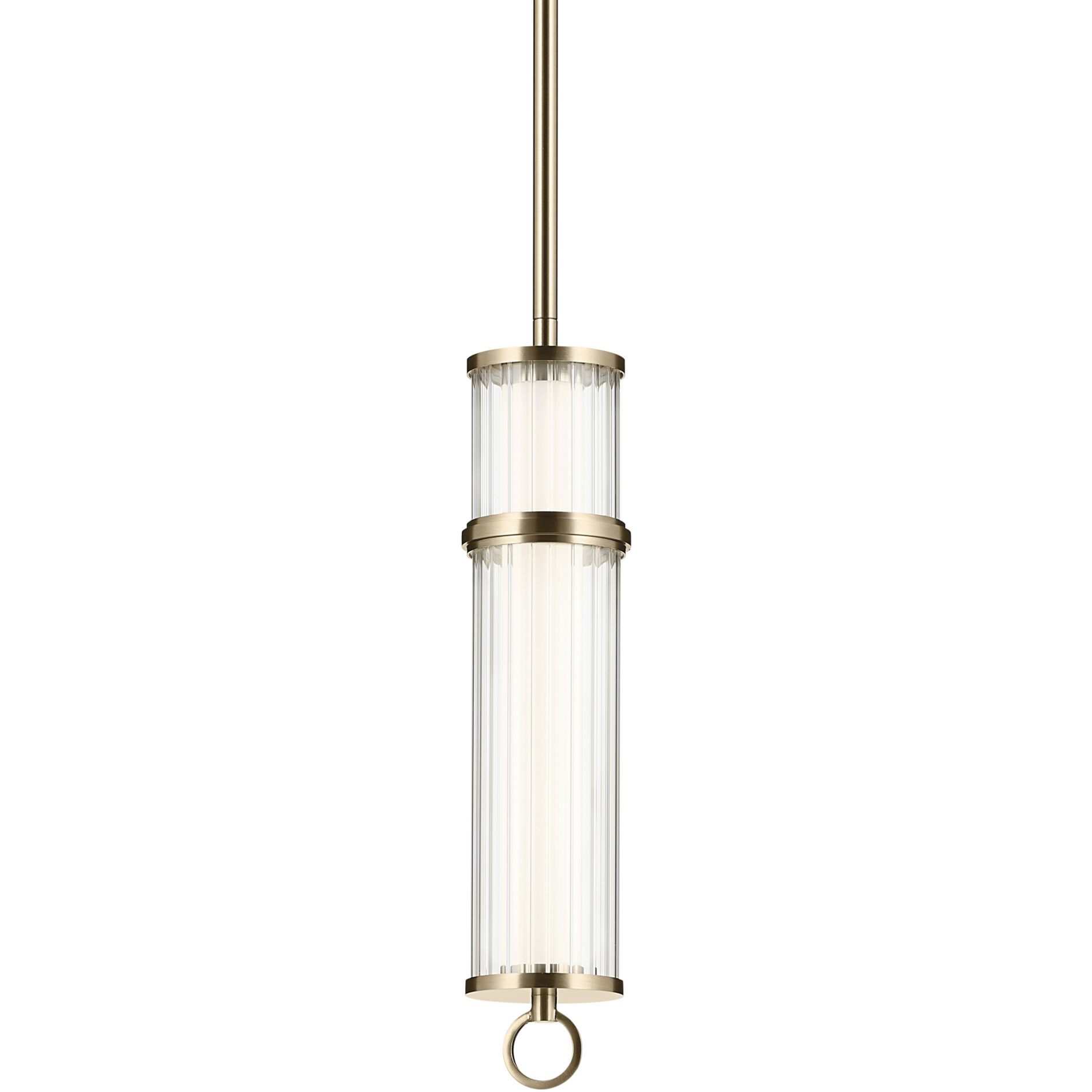 Riven LED Champagne Bronze Mini Pendant Ceiling Light