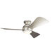 Sola 44 inch Brushed Nickel with Silver Blades Ceiling Fan