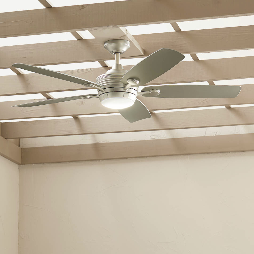 Tranquil 56 inch Brushed Nickel with Silver Blades Ceiling Fan