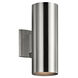 Independence 2 Light 12 inch Brushed Aluminum Outdoor Wall, Small