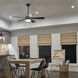 Starkk 52 inch Satin Black with Silver Blades Ceiling Fan