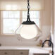 Nella 1 Light Black Pendant Ceiling Light