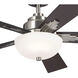 Vinea 52 inch Brushed Stainless Steel with Black Blades Ceiling Fan