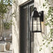 Tolerand 1 Light 12 inch Textured Black Outdoor Wall, Small