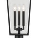 Regence 3 Light 28.75 inch Black Textured Outdoor Post Lantern