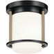 Brit LED 7.25 inch Black and Champagne Bronze Flush Mount Ceiling Light in Champagne Bronze with Black