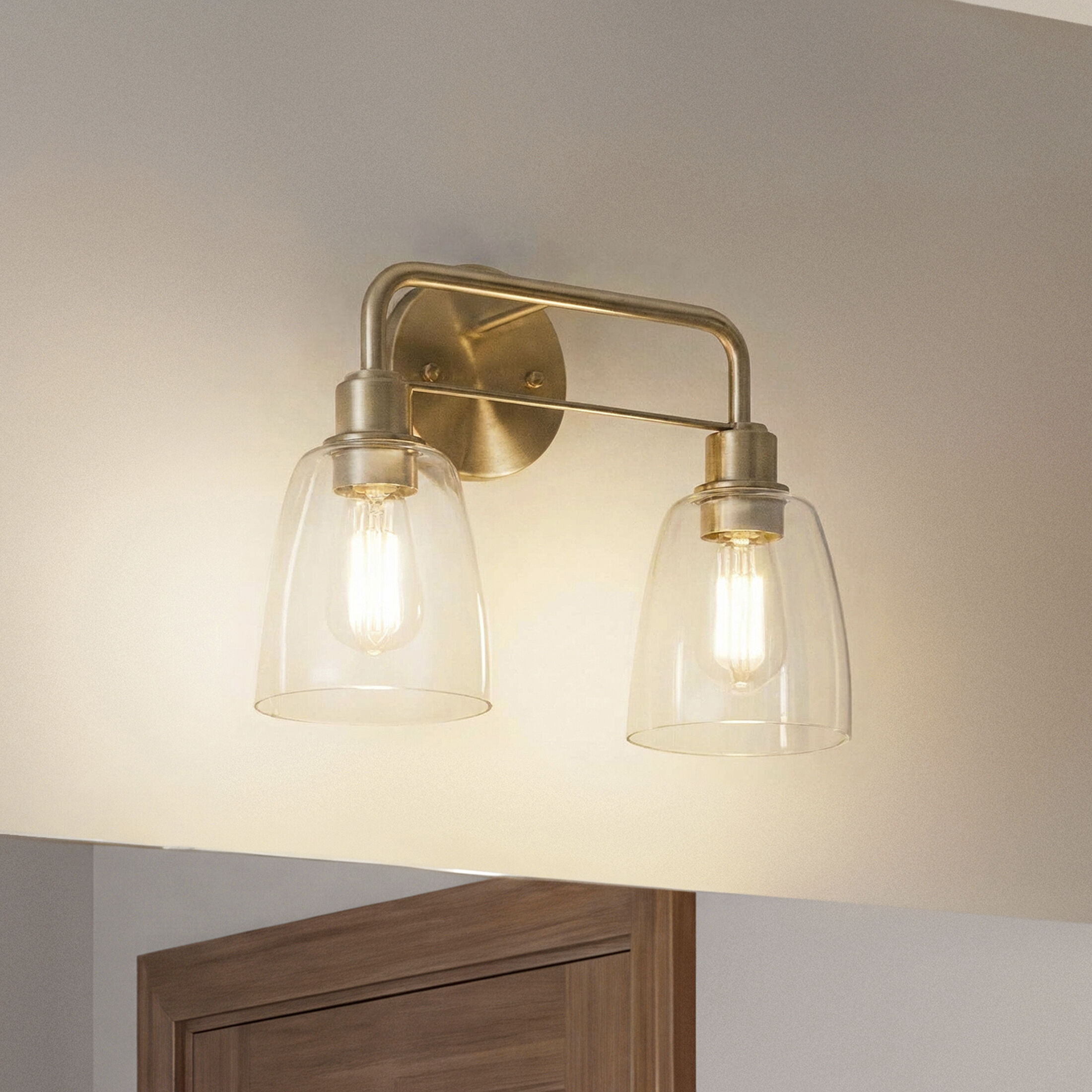 Meller 2 Light 15.25 inch Champagne Bronze Bath Vanity Light Wall Light