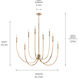 Malene 8 Light Champagne Bronze Chandelier Foyer Ceiling Light