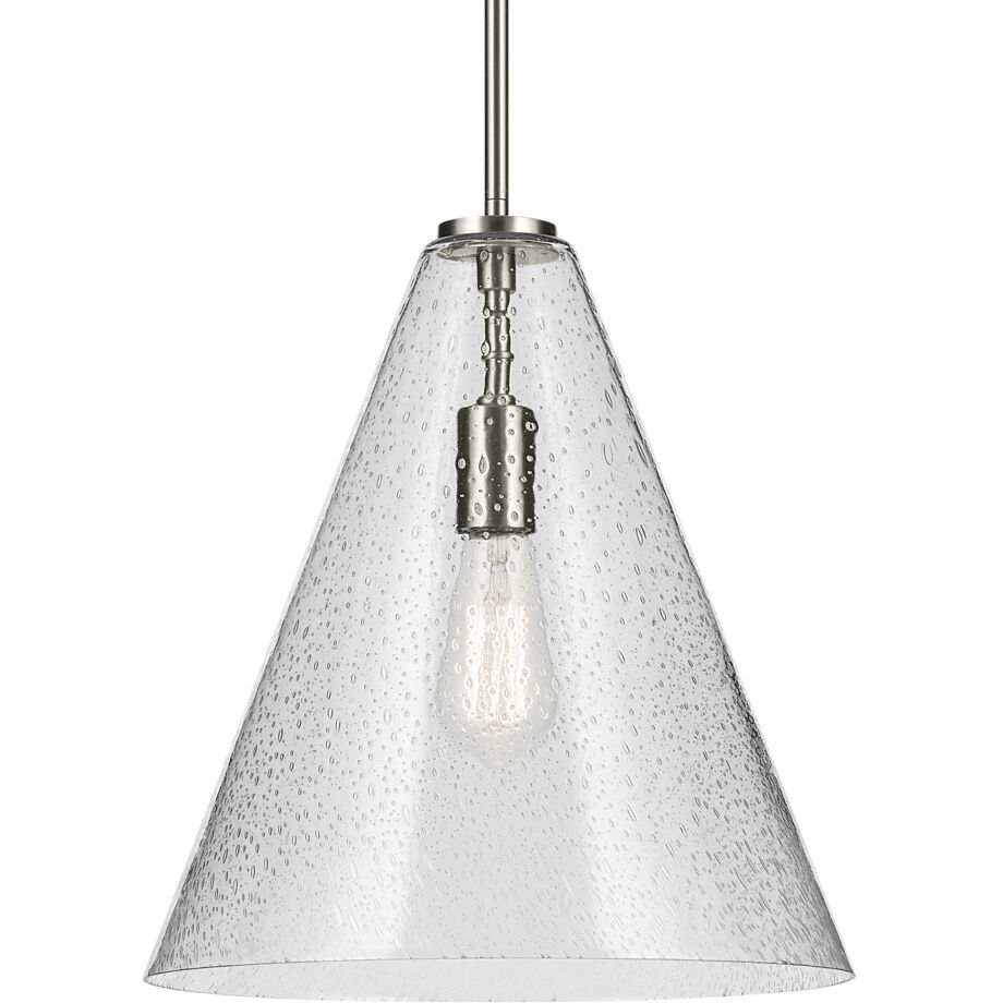 Everly 1 Light Brushed Nickel Pendant Ceiling Light
