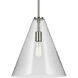 Everly 1 Light Brushed Nickel Pendant Ceiling Light