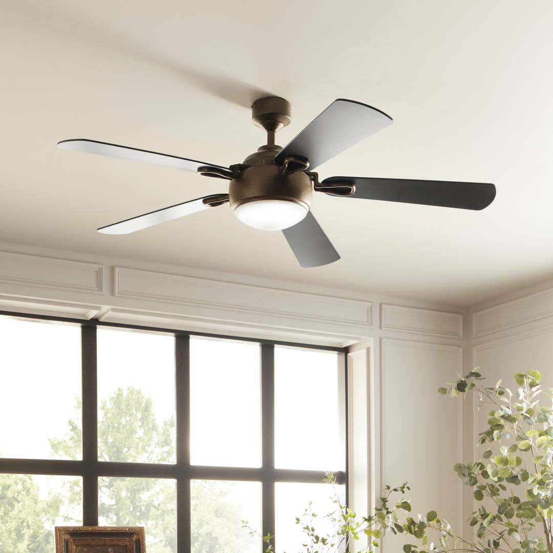 Humble 60 inch Character Bronze with Black Blades Ceiling Fan