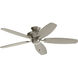Renew Patio 52 inch Brushed Nickel with Silver Blades Ceiling Fan