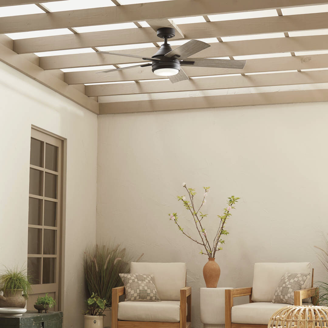 Tide 52 inch Olde Bronze with Weathered Medium Oak Blades Ceiling Fan