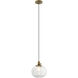 Avery 1 Light 10 inch Natural Brass Mini Pendant Ceiling Light