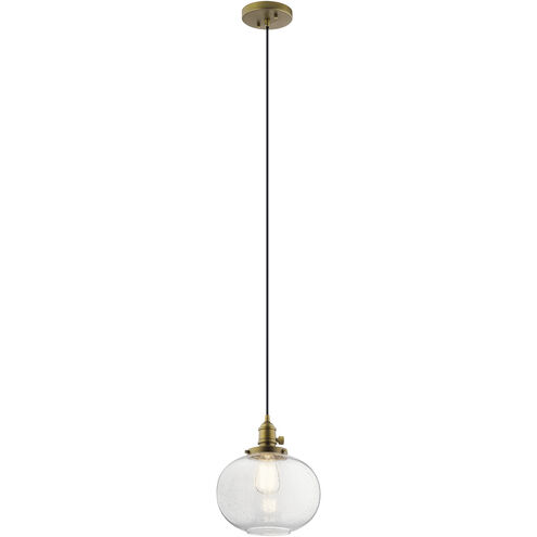 Avery 1 Light 10 inch Natural Brass Mini Pendant Ceiling Light