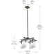 Caterham 4 Light 21 inch Olde Bronze Outdoor Chandelier
