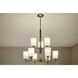 Shailene 9 Light Natural Brass Chandelier Ceiling Light, 2 Tier
