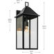 Prin 1 Light 22 inch Black Outdoor Wall Light, Large