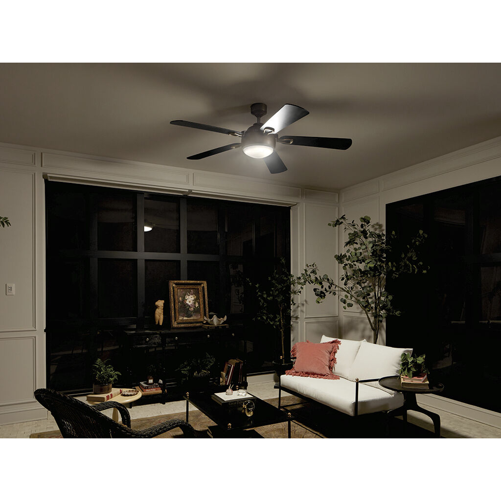 Humble 60 inch Character Bronze with Black Blades Ceiling Fan