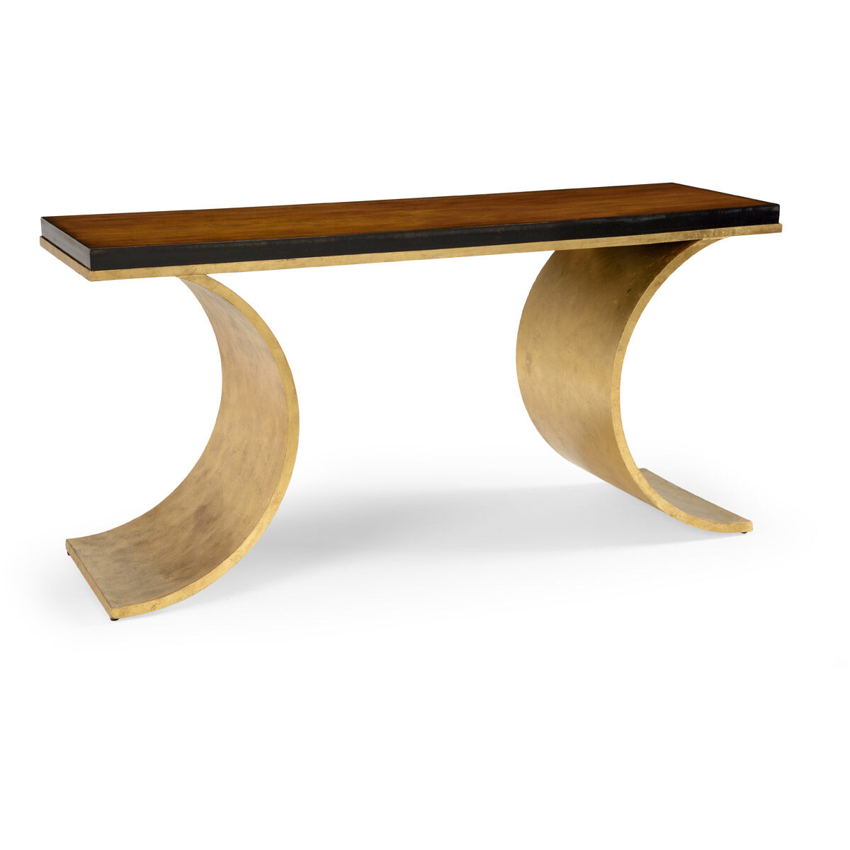 Chelsea House 60 inch Antique Gold Leaf Console Table