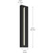 Arik LED 26.5 inch Black Outdoor Wall Light