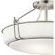 Alkire 4 Light 22 inch Brushed Nickel Semi Flush Light Ceiling Light