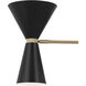 Phix LED 30.75 inch Champagne Bronze with Black Chandelier Ceiling Light in Brushed Gold and Champagne Bronze