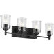 Shailene 4 Light 29.75 inch Black Bath Light Wall Light