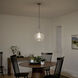 Everly 1 Light 14 inch Brushed Nickel Pendant Ceiling Light in Clear Seeded