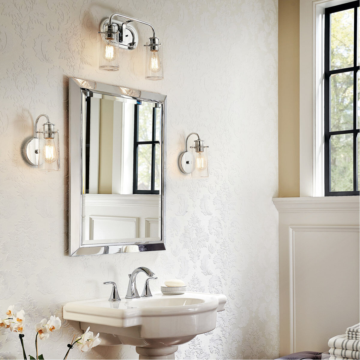 Braelyn 1 Light 5 inch Chrome Wall Bracket Wall Light