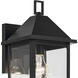 Prin 1 Light 16.75 inch Black Outdoor Wall Light, Medium