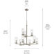 Crosby 9 Light Brushed Nickel Chandelier Ceiling Light