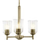 Shailene 3 Light Natural Brass Mini Chandelier Ceiling Light