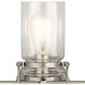 Brinley 3 Light 24 inch Brushed Nickel Wall Mt Bath 3 Arm Wall Light