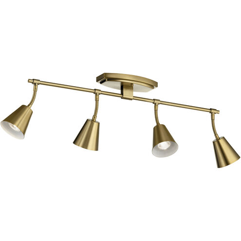 Sylvia 4 Light 120 Brushed Natural Brass Rail Light Ceiling Light