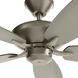 Renew Patio 52 inch Brushed Nickel with Silver Blades Ceiling Fan