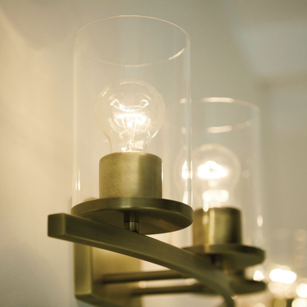 Crosby 3 Light 23 inch Natural Brass Bath Light Wall Light