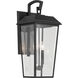 Mathus 2 Light 24.25 inch Black Textured Outdoor Wall, Large
