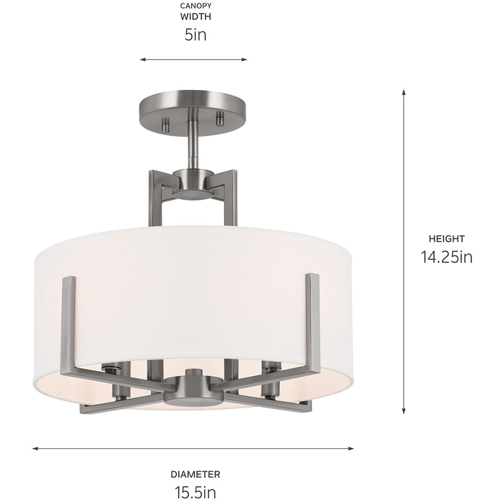 きむち Kichler 52591CLP Malen LED 15.5 inch Classic Pewter Semi
