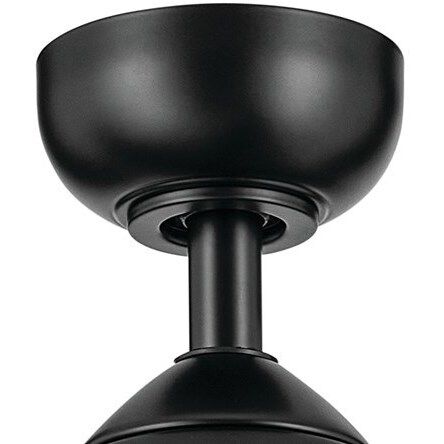 Fit 54 inch Satin Black with Satin Natural Black Blades Ceiling Fan